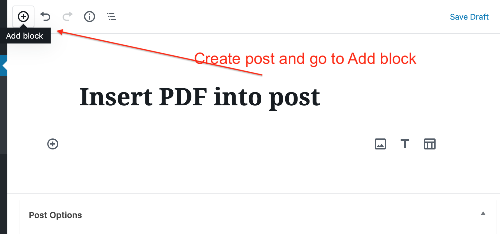 Insert PDF into a post (if you must)