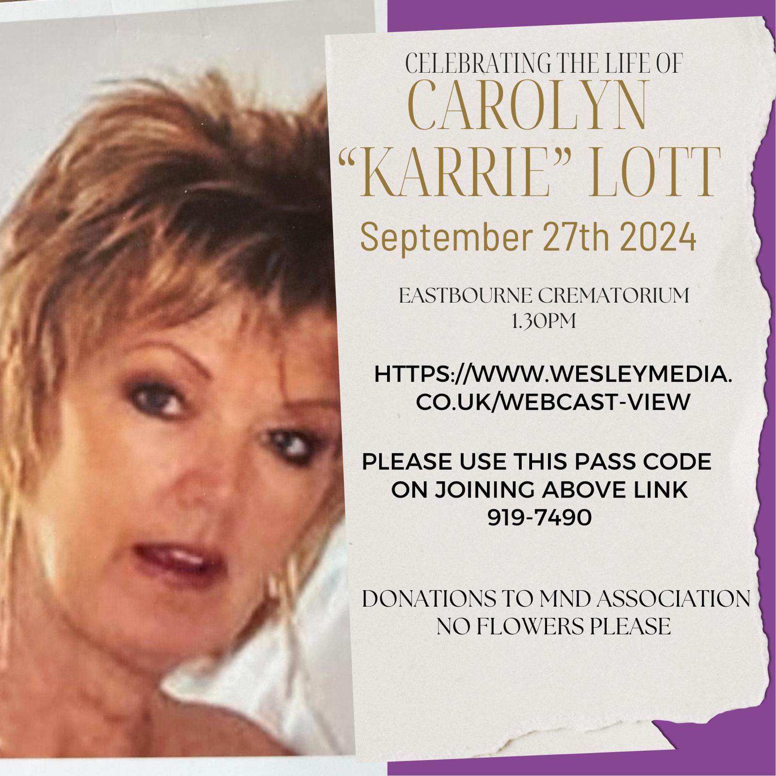 Funeral Details – Karrie Lott