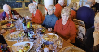 “So bring me some figgy pudding…” – the Solos make merry at their Christmas dinner