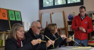 Members reveal their creative talents in the White Palm Weaving Workshop!